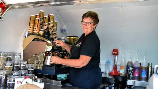 After months of uncertainty,  owner of Duck Pond Expresso Bar  Noreen Colley has moved her big red coffee van two doors down and is re-open for business. Picture: Francis Witsenhuysen