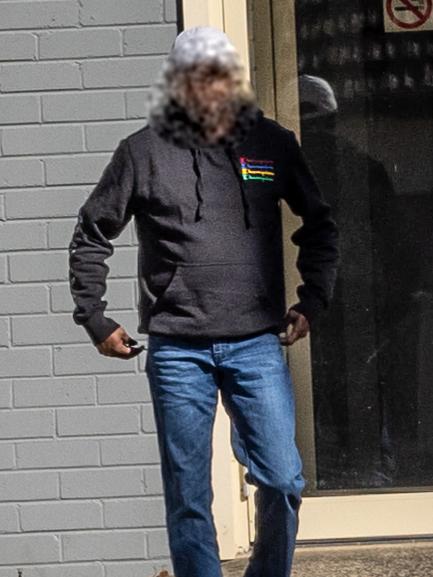 A disability service provider at one of the raided properties. Picture: Christian Anstey