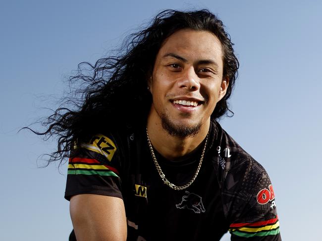 DAILY TELEGRAPH SEPTEMBER 9, 2024. Panthers player Jarome Luai at the Panthers Rugby League Academy ahead of their Qualifying Final against the Roosters on Friday. Picture: Jonathan Ng