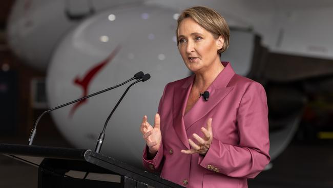 Qantas CEO Vanessa Hudson was in a relevant position at the time of the outsourcing decision. Picture: Qantas/NewsWire