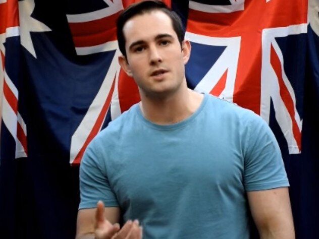 Sewell in a United Patriots Front video. Picture: YouTube