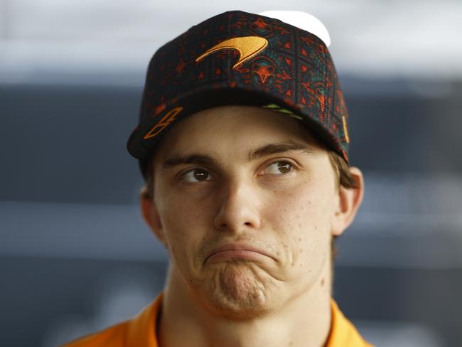 MEXICO CITY, MEXICO - OCTOBER 24: Oscar Piastri of Australia and McLaren talks to the media in the Paddock during previews ahead of the F1 Grand Prix of Mexico at Autodromo Hermanos Rodriguez on October 24, 2024 in Mexico City, Mexico. (Photo by Chris Graythen/Getty Images)