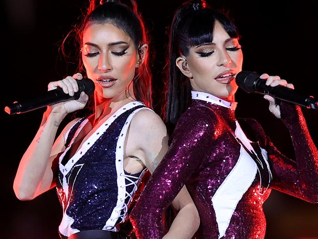 Lisa Origliasso and Jessica Origliasso of The Veronicas cancelled their set at the Bingo Loco rave in Sydney on Saturday night. Picture: Mark Kolbe/Getty Images