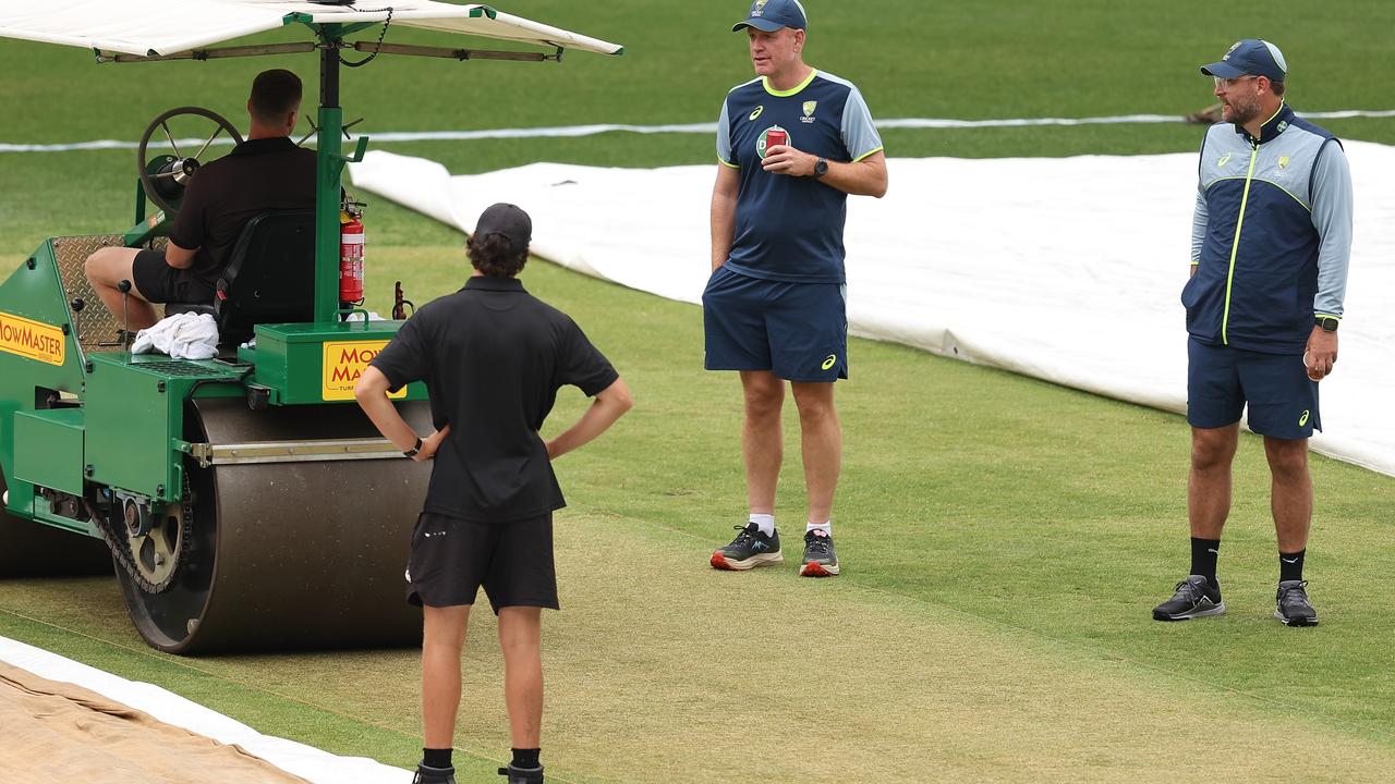 ‘Big snake cracks’: Curator’s call after wet weather as Perth Test pitch revealed