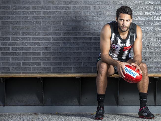 Daniel Wells is loving life at the Pies. Picture: Sarah Matray