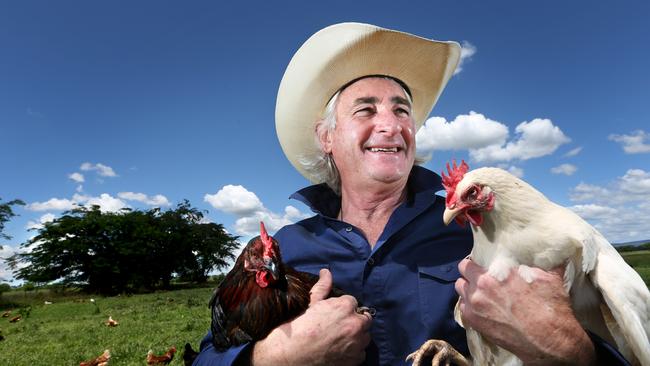 Murphy also tried his hand at organic egg farming. Picture: News Corp Australia