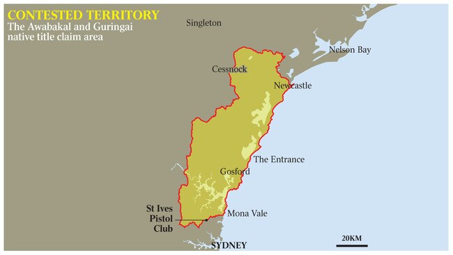 Contested territory: The Awabakal and Guringai native title claim area.