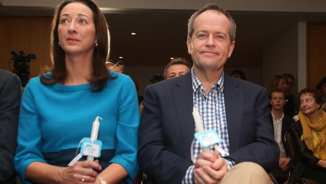 Gai Brodtmann with Bill Shorten at a function in Canberra. Picture: Gary Ramage.