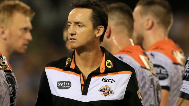Jason Taylor before he was sacked as Wests Tigers coach.