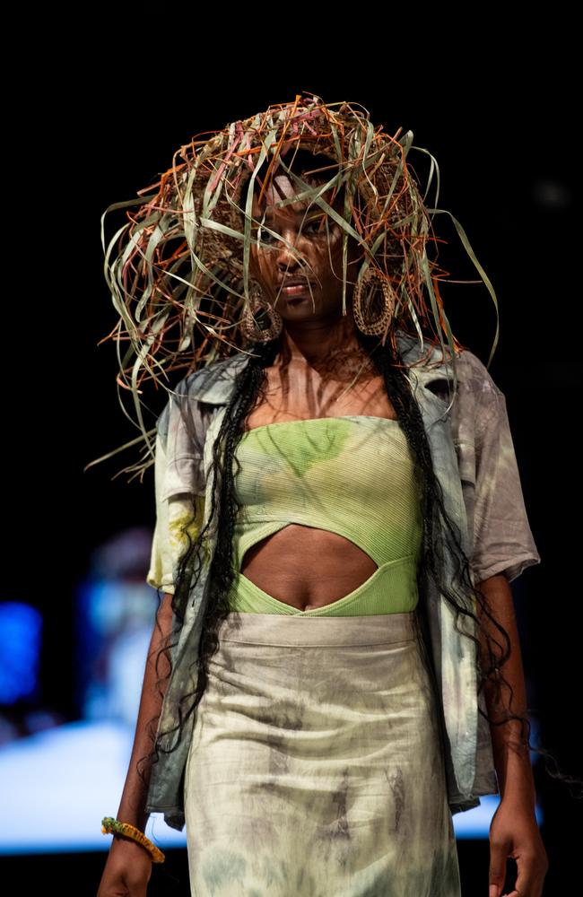 2024 Country to Couture at the Darwin Convention Centre showcases hand-designed First Nations fashion. Picture: Pema Tamang Pakhrin