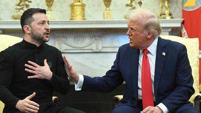 The broadcast clash between US President Donald Trump and his Ukrainian counterpart Volodymyr Zelensky has sparked a warning about the future of the Indo-Pacific. Picture: Saul Loeb / AFP