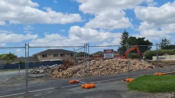 The old service station has been demolished.