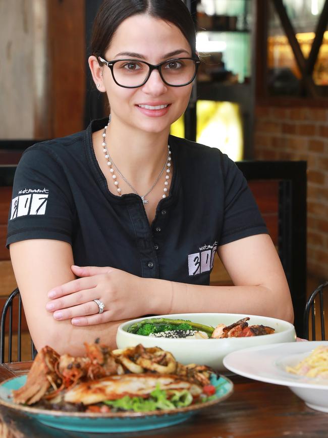 Restaurant 317 manager Christine Sande before light rail construction tore up Church St. Picture: Angelo Velardo