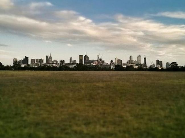 Melbourne’s skyline from Royal Park in West Carlton. Picture: Emile Traendlin/Instagram