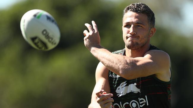 Russell Crowe charmed Sam Burgess and persuaded him to sign for South Sydney. Picture: Getty Images