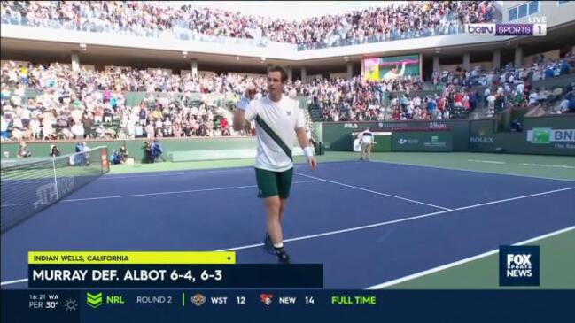 Murray cruises through to third round at Indian Wells