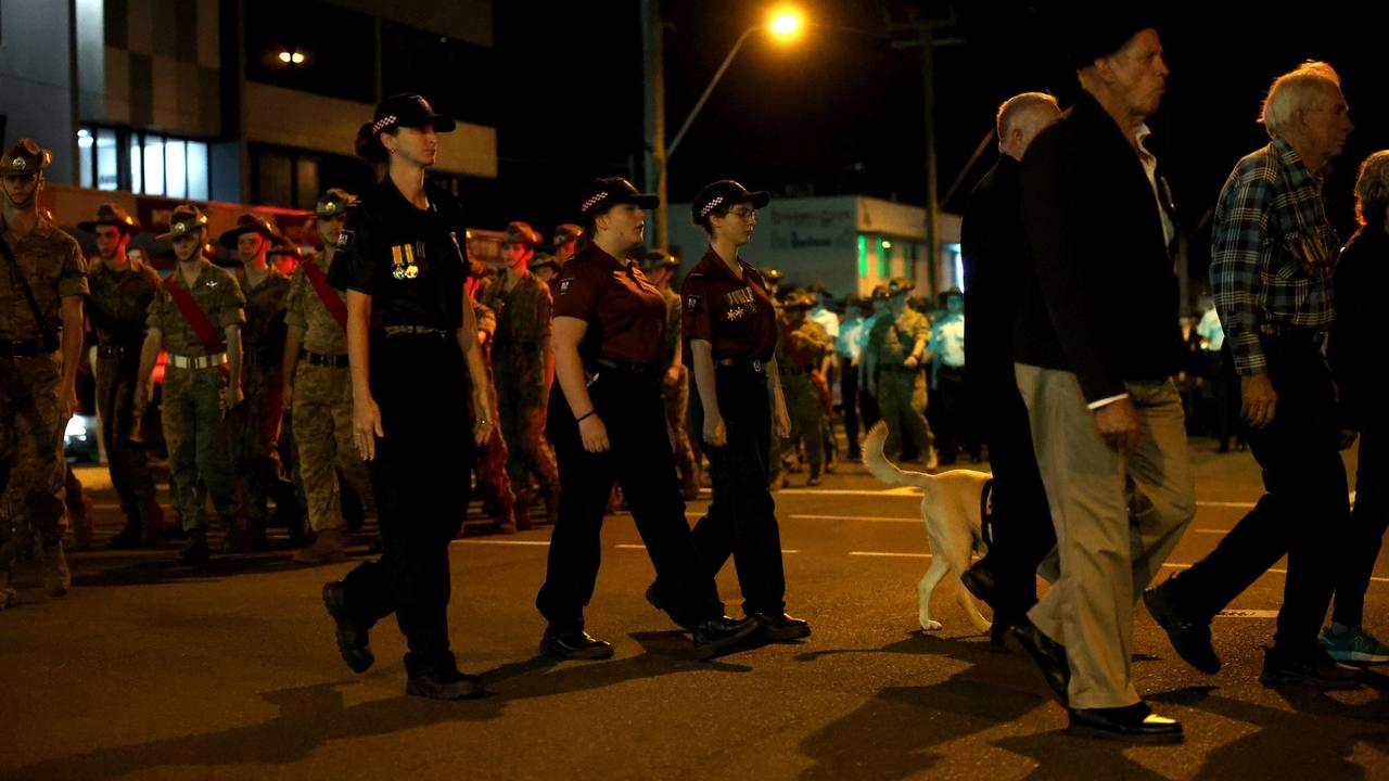 Hundreds of people joined veterans old and young at the Mackay Dawn Service march, Mackay Anzac Day 2025. Pictures: Mackay Regional Council.
