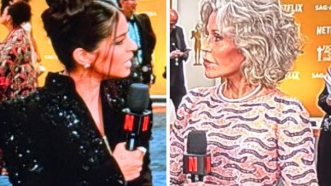 Lilly Singh and Jane Fonda's incredibly awkward SAG Awards interview is going viral.