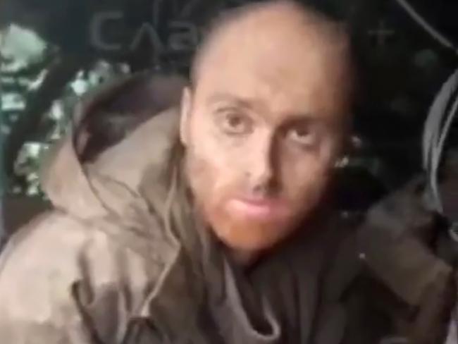 Australian man Oscar Jenkins was captured by Russian forces in Ukraine. Picture: Screengrab