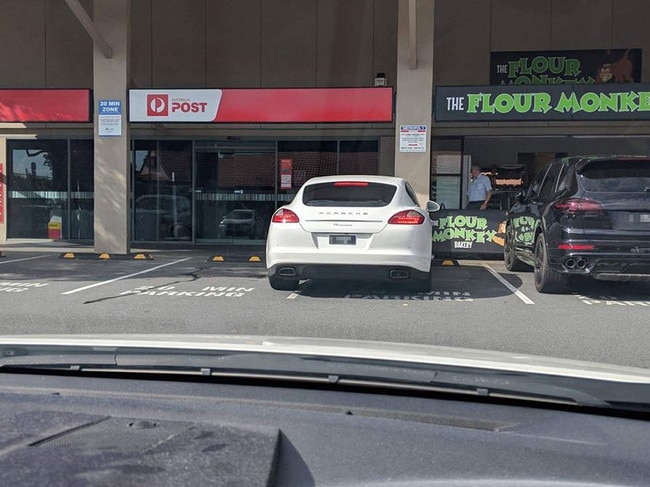 Bad parking at Metropol Shopping Centre, Carindale. Picture: Facebook