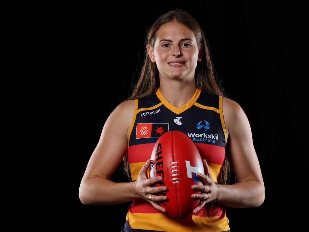 The Crows grabbed one of the bargains of the draft by nabbing India Rasheed, the daughter of tennis champ Roger Rasheed, with pick 13. (Photo by Morgan Hancock/AFL Photos/Getty Images)