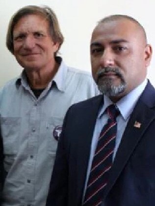 MH370 hunter Blaine Gibson and Malaysian Consul Zahid Raza. Picture: Supplied