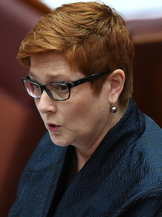 Foreign Minister Marise Payne. Picture: AAP