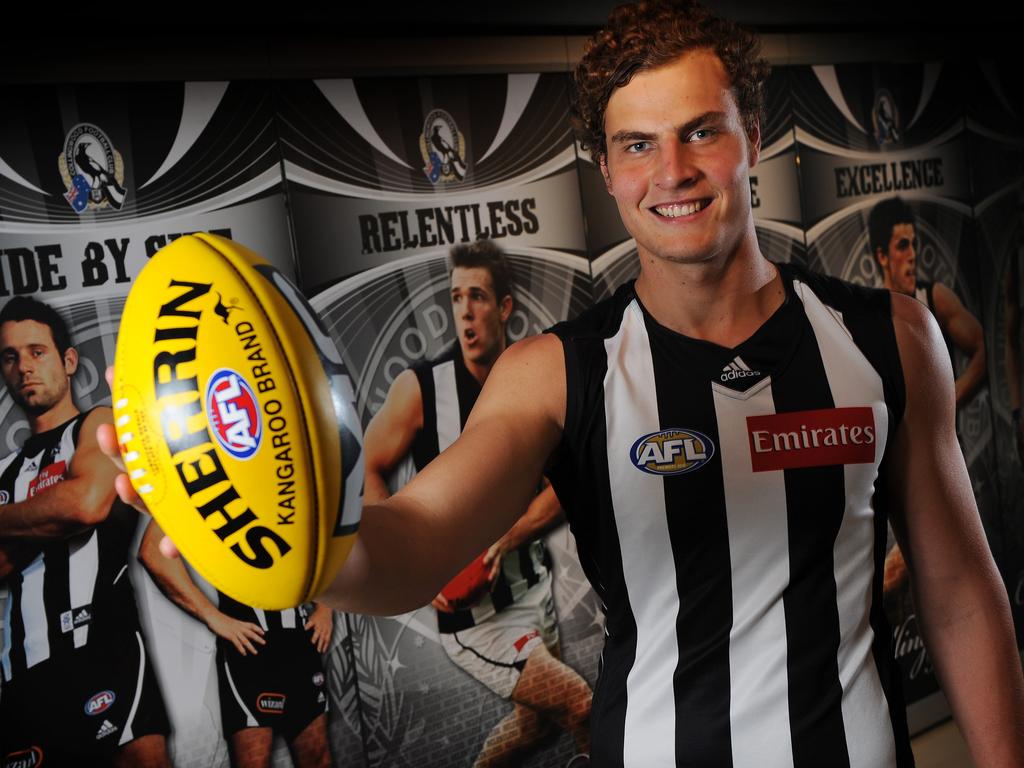 Witts made the move to Melbourne in 2011 to take up a full time contract with Collingwood. Picture: News Corp Australia