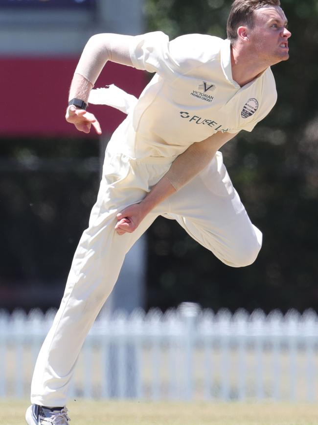 Geelong spinner Callum Stow returned to Kardinia Park after playing with the Melbourne Renegades. Picture: Mark Wilson