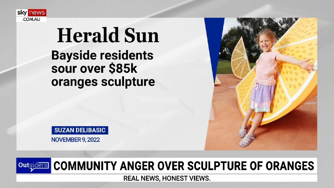 Victorian council spends $85k on 'ugly and lame' oranges sculpture