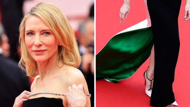 Cate Blanchett has been applauded on social media after she seemingly sent a message of solidarity with the Palestinian cause on the red carpet at Cannes.