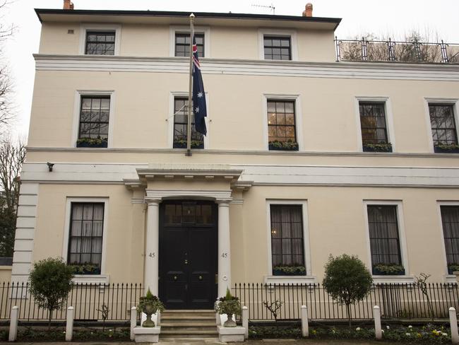 Stoke Lodge near Hyde Park, residence of Australian High Commissioner in London. Picture: Ella Pellegrini