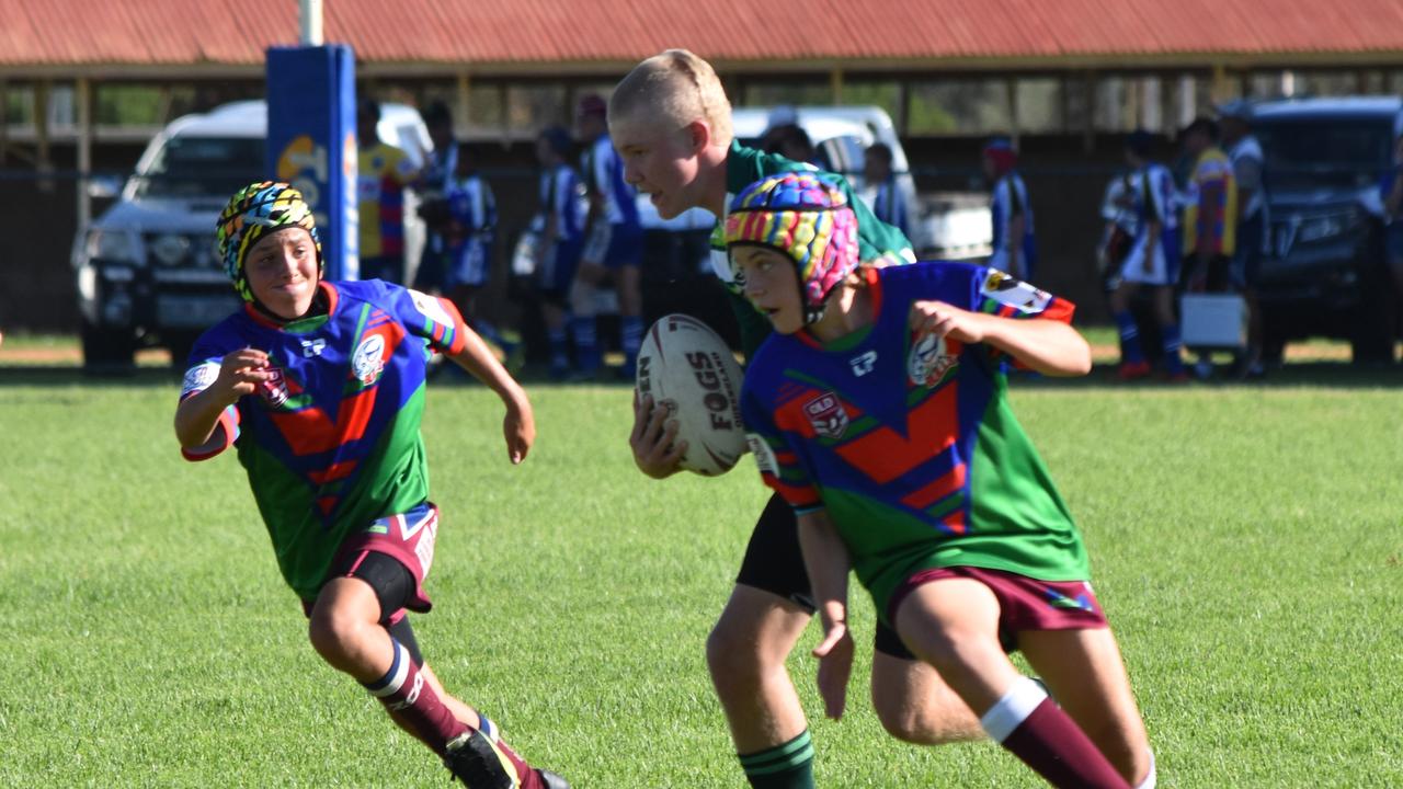 Benderoo/Roma Saints v Lowood Stags U14. Adrian Vowles Cup 2020.