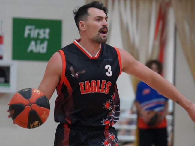 Ambros Eugster had 21 points last round against Ellas Titans. Picture: Darwin Basketball Association.