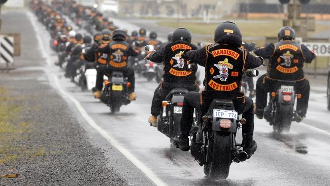 The Bandidos roar through Ballarat. Picture: Sam Ruttyn