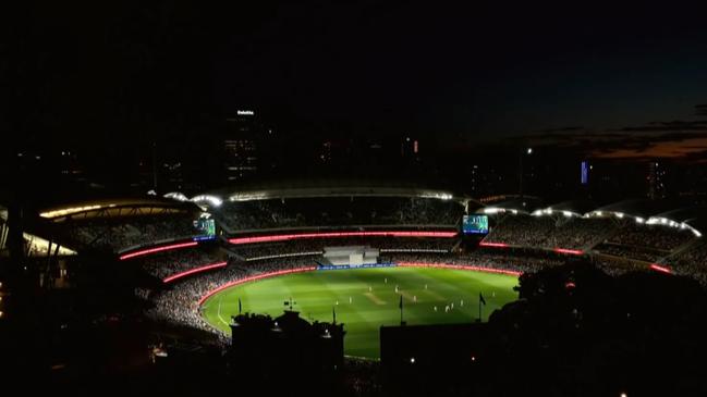 The lights went out at the Adelaide Oval. Photo: X.