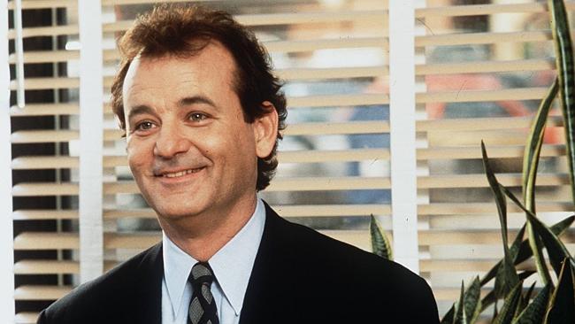  Actor Bill Murray in scene from film ''Groundhog Day''. 