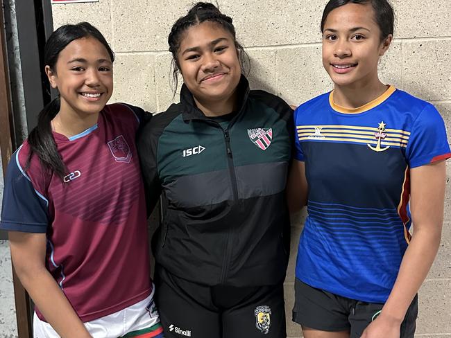 Mariah Emelio, Kathreen Siale and Levini Latu of the Minchinbury Jets. Picture: Contributed