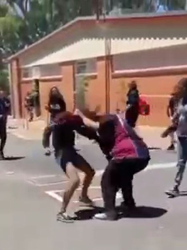 Video of a fight between students. Picture: Supplied