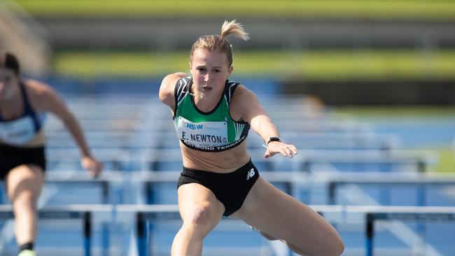 Ebony Newton from Wallalong in the hurdles.