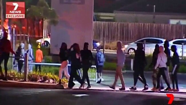 Teens in Taylors Hill, Melbourne. Picture: Seven News