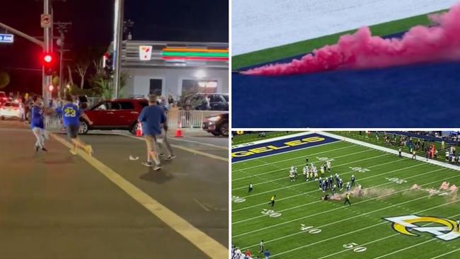 Rams v Bills game on Thursday night had everything from streakers and flares to punches thrown outside.