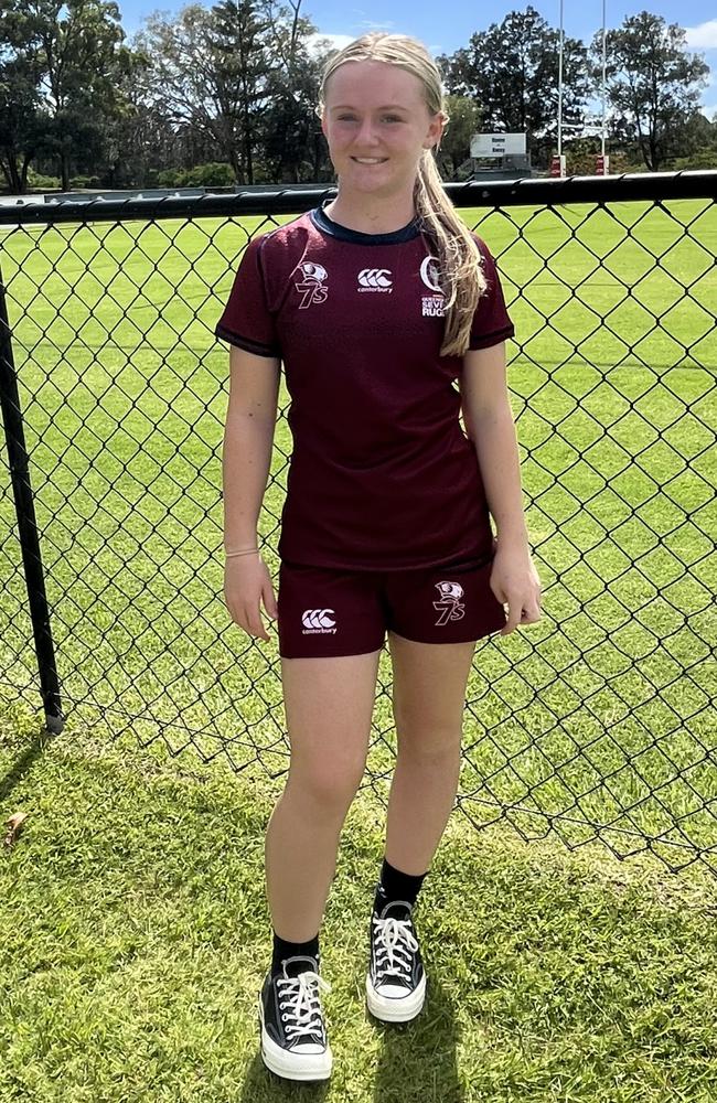 Sunshine Coast junior rugby union talent Madi Collins.