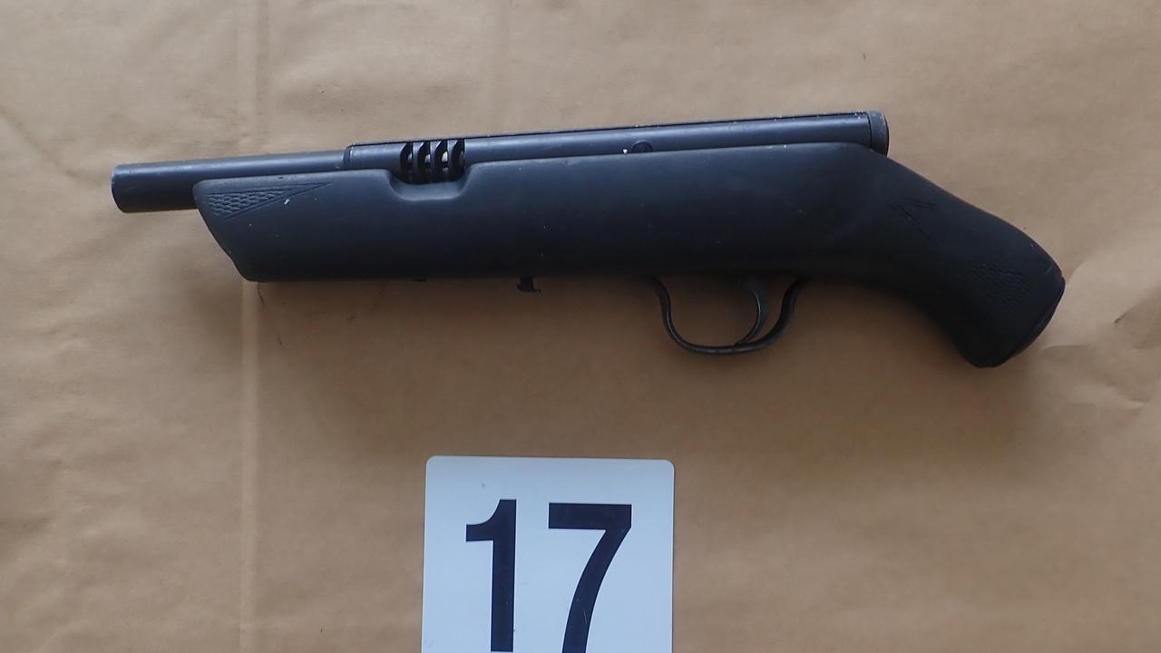 A semiautomatic gun found in a raid on a property at Risdon Vale. Picture: Tasmania Police