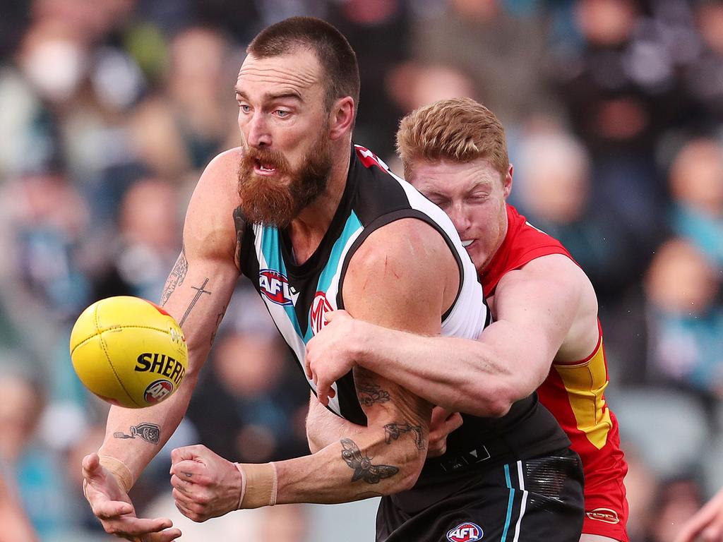 Big Charlie is among the game’s strongest men. Picture: AFL Photos/Getty Images