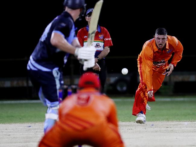 Barrier Reef Big Bash Game 1: Badgers v Hurricanes at Griffiths Park. Badgers' Justin Reid. Picture: Stewart McLean