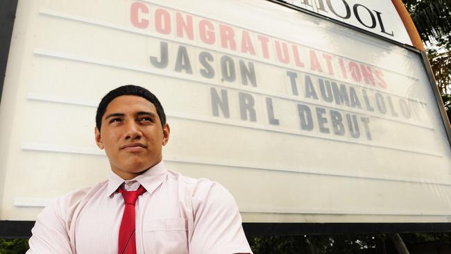 Jason Taumalolo made his NRL debut with the Cowboys in 2010 when he was 17. Picture: Ian Hitchcock