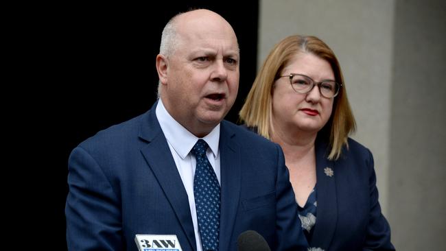 There has been outrage over Victorian Treasurer Tim Pallas’ decision to announce the policy without consulting the property industry. Picture: NCA NewsWire / Andrew Henshaw