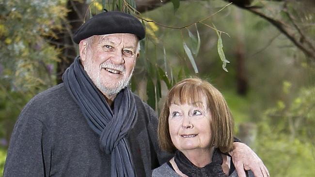 Suzanne Reynolds & husband Ron, of Templestowe, with their dog Rose