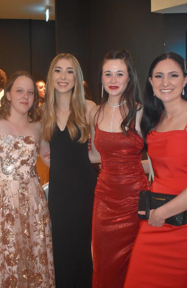 Hannah, Elise, Caitlin and Jamie at the 2022 Chancellor State College formal.